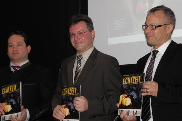 Minister Bonde, LR Dr. Brötel, TMBW-Geschäftsführer Braun mit EchtZeit